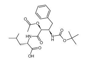 ((2S,3R)-2-acetoxy-3-((tert-butoxycarbonyl)amino)-4-phenylbutanoyl)-L-leucine Structure