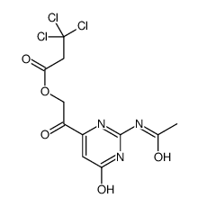 [2-(2-acetamido-4-oxo-1H-pyrimidin-6-yl)-2-oxoethyl] 3,3,3-trichloropropanoate Structure