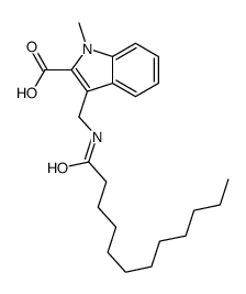3-[(dodecanoylamino)methyl]-1-methylindole-2-carboxylic acid结构式