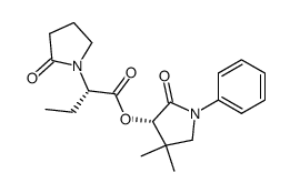 (αS,3S)-4,4-dimethyl-2-oxo-1-phenylpyrrolidin-3-yl 2-(2-oxopyrrolidin-1-yl)butyrate Structure