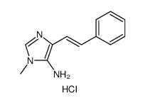 1H-Imidazol-5-amine, 1-methyl-4-(2-phenylethenyl)-, monohydrochloride, (E)结构式