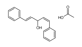 acetic acid,1,5-diphenylpenta-1,4-dien-3-ol结构式