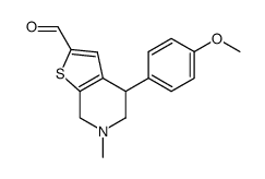 2-formyl-4-(p-methoxy-phenyl)-6-methyl-4,5,6,7-tetrahydro-thieno-[2,3-c]pyridine结构式
