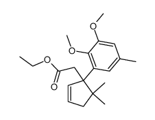 ethyl 2-[1-(2,3-dimethoxy-5-methylphenyl)-5,5-dimethylcyclopent-2-enyl]acetate Structure