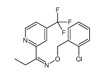 1-PROPANONE, 1-[4-(TRIFLUOROMETHYL)-2-PYRIDINYL]-, O-[(2-CHLOROPHENYL)METHYL]OXIME structure