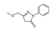 3H-Pyrazol-3-one, 2,4-dihydro-5-[(methylthio)methyl]-2-phenyl结构式