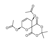 Acetic acid (2S,5R)-2-acetoxy-9,9-dimethyl-7,11-dioxo-1,8,10-trioxa-spiro[5.5]undec-3-en-5-yl ester结构式