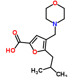 5-Isobutyl-4-(4-morpholinylmethyl)-2-furoic acid Structure