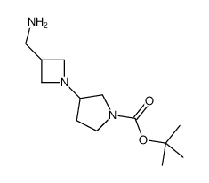 tert-butyl 3-[3-(aminomethyl)azetidin-1-yl]pyrrolidine-1-carboxylate结构式