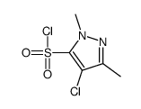 4-chloro-2,5-dimethyl-pyrazole-3-sulfonyl chloride结构式