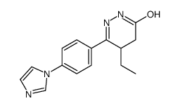 4-ethyl-3-(4-imidazol-1-ylphenyl)-4,5-dihydro-1H-pyridazin-6-one结构式