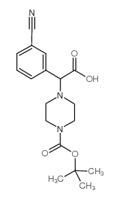 2-(4-(tert-Butoxycarbonyl)piperazin-1-yl)-2-(3-cyanophenyl)a picture