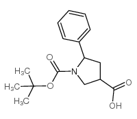 3-Carboxy-5-phenyl-1 Boc-pyrrolidine Structure