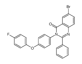 6-bromo-3-[4-(4-fluorophenoxy)phenyl]-2-phenylquinazolin-4-one结构式