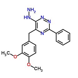 5-(3,4-Dimethoxybenzyl)-6-hydrazino-3-phenyl-1,2,4-triazine结构式