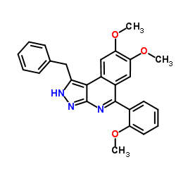 1-Benzyl-7,8-dimethoxy-5-(2-methoxyphenyl)-2H-pyrazolo[3,4-c]isoquinoline Structure