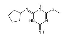2-N-cyclopentyl-6-methylsulfanyl-1,3,5-triazine-2,4-diamine结构式