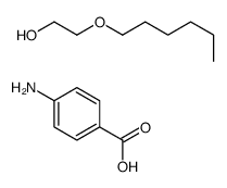 4-aminobenzoic acid,2-hexoxyethanol Structure