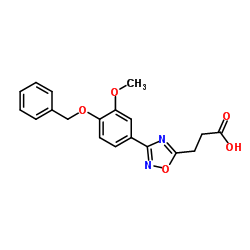 3-(3-[4-(BENZYLOXY)-3-METHOXYPHENYL]-1,2,4-OXADIAZOL-5-YL)PROPANOIC ACID结构式