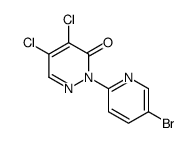 2-(5-bromopyridin-2-yl)-4,5-dichloropyridazin-3-one结构式