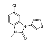 5-chloro-1-methyl-3-thiophen-3-ylbenzimidazol-2-one结构式