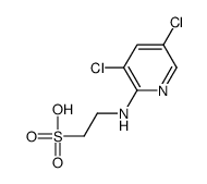 2-[(3,5-dichloropyridin-2-yl)amino]ethanesulfonic acid结构式
