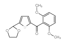 2-(2,6-DIMETHOXYBENZOYL)-5-(1,3-DIOXOLAN-2-YL)THIOPHENE Structure