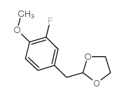 3-FLUORO-4-METHOXY (1,3-DIOXOLAN-2-YLMETHYL)BENZENE Structure
