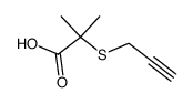 2-methyl-2-(2-propynylthio)propanoic acid Structure