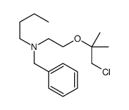 N-benzyl-N-[2-(1-chloro-2-methylpropan-2-yl)oxyethyl]butan-1-amine结构式