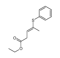 ethyl 4-phenylsulfanylpent-3-enoate结构式