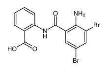 2-(2-amino-3,5-dibromobenzamido)benzoic acid结构式