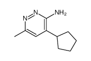 4-cyclopentyl-6-methylpyridazin-3-amine结构式