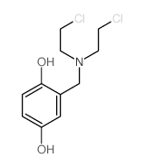 2-[bis(2-chloroethyl)aminomethyl]benzene-1,4-diol结构式