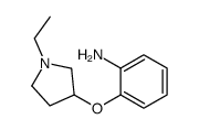 2-(1-ethylpyrrolidin-3-yl)oxyaniline Structure