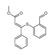 methyl 3-(2-formylphenyl)sulfanyl-3-phenylprop-2-enoate结构式