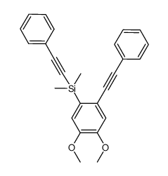 [4,5-dimethoxy-2-(phenylethynyl)phenyl]dimethyl(phenylethynyl)silane Structure