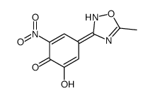 2-hydroxy-4-(5-methyl-1,2,4-oxadiazol-3-ylidene)-6-nitrocyclohexa-2,5-dien-1-one Structure