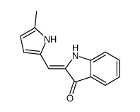 (2E)-2-[(5-methyl-1H-pyrrol-2-yl)methylidene]-1H-indol-3-one结构式