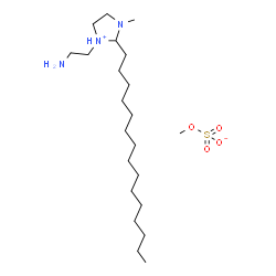 1-(2-aminoethyl)-4,5-dihydro-3-methyl-2-pentadecyl-1H-imidazolium methyl sulphate结构式