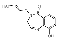 5H-1,4-Benzodiazepin-5-one,4-(2-buten-1-yl)-3,4-dihydro-9-hydroxy- Structure