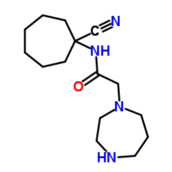 N-(1-Cyancycloheptyl)-2-(1,4-diazepan-1-yl)acetamid结构式