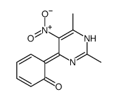 6-(2,6-dimethyl-5-nitro-1H-pyrimidin-4-ylidene)cyclohexa-2,4-dien-1-one Structure