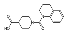 1-(3,4-dihydroquinolin-1(2H)-ylcarbonyl)piperidine-4-carboxylic acid结构式