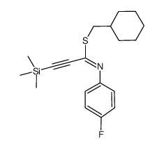 cyclohexylmethyl N-(4-fluorophenyl)-3-(trimethylsilyl)thiopropiolimidate Structure