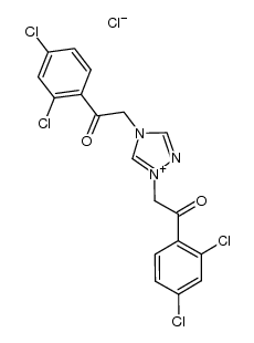 1,4-bis(2-(2,4-dichlorophenyl)-2-oxoethyl)-4H-1,2,4-triazol-1-ium chloride Structure