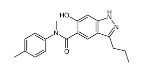 5-[N-(4-methylphenyl)-N-methylaminocarbonyl]-3-propyl-6-hydroxy-1H-indazole Structure