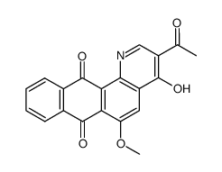 3-Acetyl-4-hydroxy-6-methoxy-naphtho[2,3-h]quinoline-7,12-dione结构式