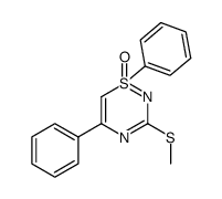 3-methylthio-1,5-diphenyl-1H-1λ4,2,4-thiadiazine 1-oxide结构式