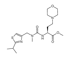 (alphaS)-alpha-甲基2-(1-甲基乙基)-4-噻唑基甲基氨基甲酰基氨基-4-吗啉丁酸甲酯结构式
